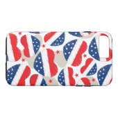 Rote, weiße und blaue Herzen Case-Mate iPhone Hülle (Rückseite (Horizontal))