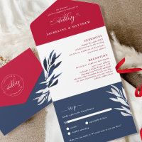 Rote Weiße und Blaue Hochzeit mit perforiertem RSV