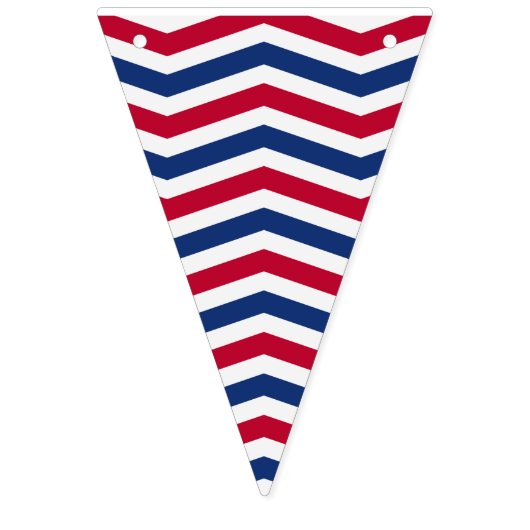 Rote, weiße und blaue Jagdfahnen Wimpelkette (Dritte Fahne)