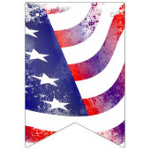 Rote weiße und blaue Jagdflaggen der US-amerikanis Wimpelkette (Erste Fahne)