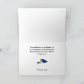 Rote, weiße und blaue karierte Abschluss-Karte Karte (Innenseite)