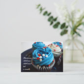 Rote, weiße und blaue Kuchen-Visitenkarte Visitenkarte (Stehend Vorderseite)