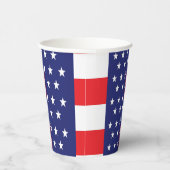 Rote, weiße und blaue Party mit Sternen und Streif Pappbecher (Rechts)