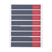 Rote weiße und blaue patriotische Rücksendeadresse (Bogen)