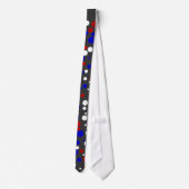Rote weiße und blaue Polka-Punkt-Krawatte--gut für Krawatte (Rückseite)