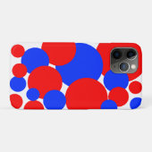 Rote, weiße und blaue Polka-Punkte Case-Mate iPhone Hülle (Rückseite (Horizontal))