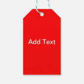 Rote, weiße und blaue Polka-Punkte Geschenkanhänger (Rückseite)