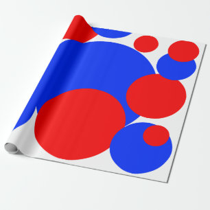 Rote, weiße und blaue Polka-Punkte Geschenkpapier