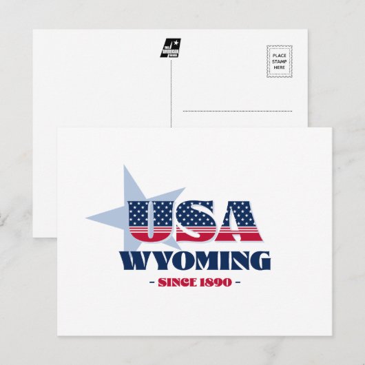 Rote, weiße und blaue Postkarte (Vorne/Hinten)