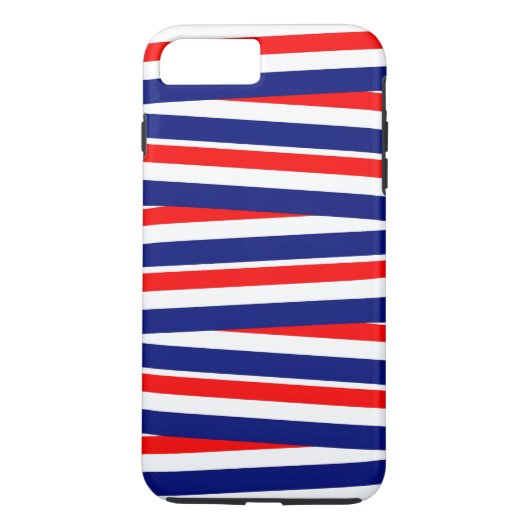 Rote, weiße und blaue Ribbons Case-Mate iPhone Hülle (Rückseite)