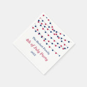 Rote, weiße und blaue Saitenleuchten 4. Juli Party Serviette (Ecke)