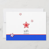 Rote weiße und blaue Sonnenbrille Einladung (Rückseite)