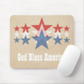 Rote, weiße und blaue Star-Kaskade-Mousepad Mousepad (Mit Mouse)