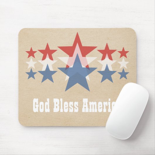 Rote, weiße und blaue Star-Kaskade-Mousepad Mousepad (Mit Mouse)