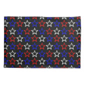 Rote weiße und blaue Sternchen-Vereinbarung Kissenbezug (Rückseite)