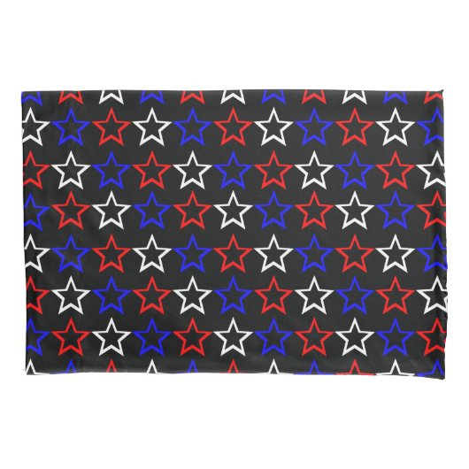 Rote weiße und blaue Sternchen-Vereinbarung Kissenbezug (Vorderseite)