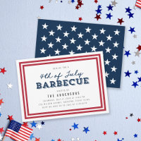 Rote Weiße und Blaue Sterne 4. Juli Barbecue