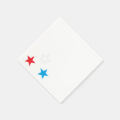 Rote weiße und blaue Sterne 4. Juli Napkins Serviette (Ecke)