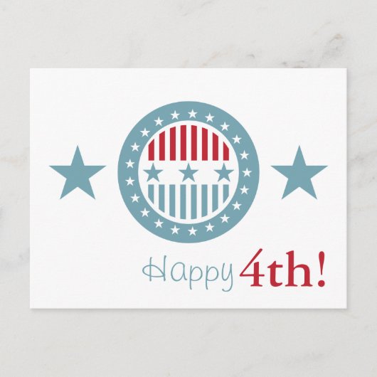 Rote weiße und blaue Sterne 4. Juli Postkarten (Vorderseite)