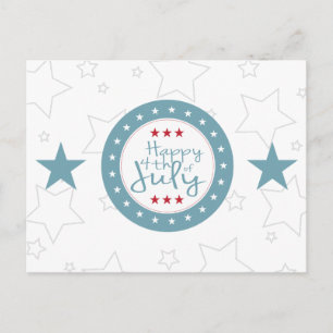 Rote weiße und blaue Sterne 4. Juli Postkarten
