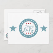 Rote weiße und blaue Sterne 4. Juli Postkarten (Vorne/Hinten)