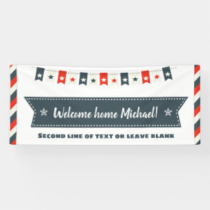 Rote weiße und blaue Sterne begrüßen Zuhause Ju Banner