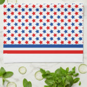 rote, weiße und blaue Sterne Küchenhandtücher Geschirrtuch (Gefaltet)