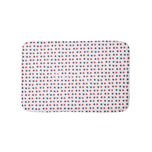 rote, weiße und blaue Sterne patriotisches Badematte (Vorderseite)