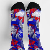 Rote Weiße und Blaue Sterne Socken (Oben)