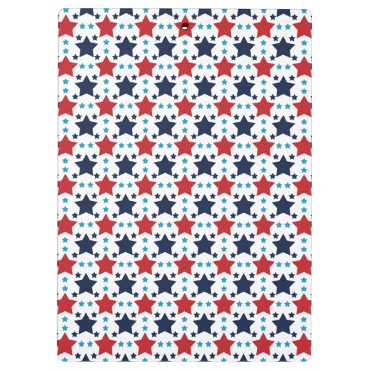Rote, weiße und blaue Sterne; Sternmuster Klemmbrett (Rückseite)