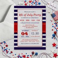 Rote, weiße und blaue Streifen 4. Juli Party