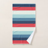 Rote, weiße und blaue Streifen Badhandtuch Set (Handtuch)