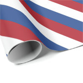 Rote weiße und blaue Streifen Geschenkpapier (Rolleneckpunkt)