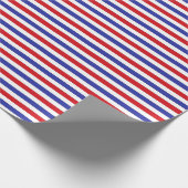 Rote, weiße und blaue Streifen Geschenkpapier (Ecke)