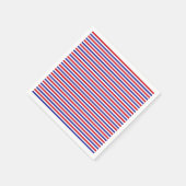 Rote, weiße und blaue Streifen Papier Napkins Serviette (Ecke)