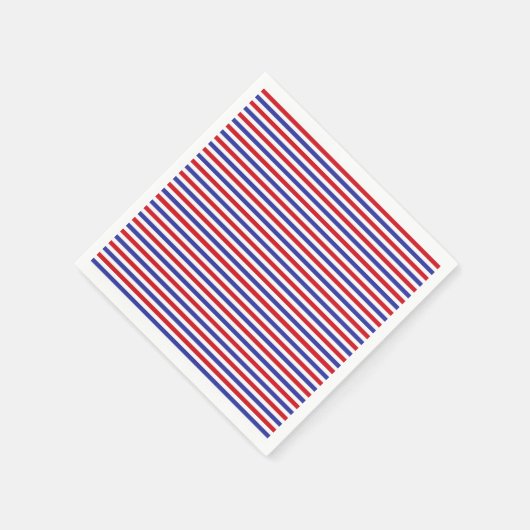 Rote, weiße und blaue Streifen Papier Napkins Serviette (Ecke)