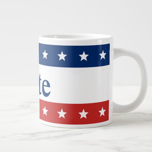 Rote, weiße und blaue Streifen Sterne wählen Jumbo-Tasse (Rechts)