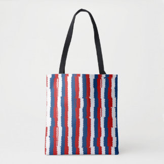 Rote, Weiße und Blaue Streifen Tasche