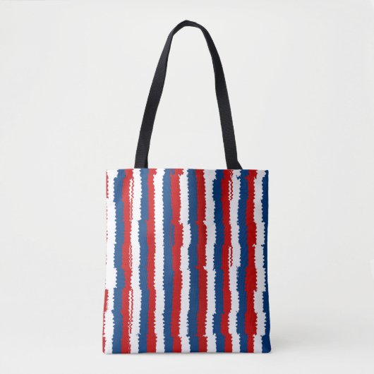 Rote, Weiße und Blaue Streifen Tasche (Vorderseite)
