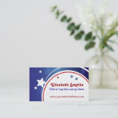 Rote weiße und blaue Visitenkarte (Stehend Vorderseite)