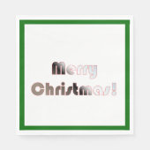 Rote, weiße und grüne Neapel Serviette (Vorderseite)