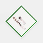 Rote, weiße und grüne Neapel Serviette (Ecke)