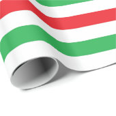 Rote, weiße und grüne Streifen Geschenkpapier (Rolleneckpunkt)