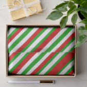 Rote, weiße und grüne Streifen Seidenpapier (Geschenk)