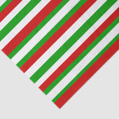 Rote, weiße und grüne Streifen Seidenpapier (Ausschnitt)