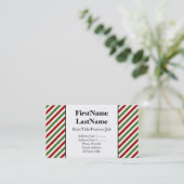Rote, weiße und grüne Streifen Visitenkarte (Stehend Vorderseite)