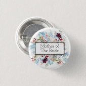ROTE, WEISSE UND ORANGE FLORAL ELEGANT BRIDE'SMOTH BUTTON (Vorne & Hinten)