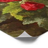 Rote, weiße und rosa Hollyhocks, Christensen Poster (Ecke)