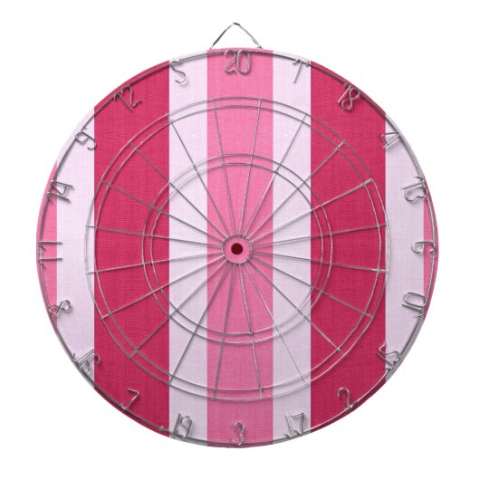 Rote, weiße und rosa Streifen Dartscheibe (vorne)