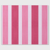 Rote, weiße und rosa Streifen Geschenkpapier (Flach)